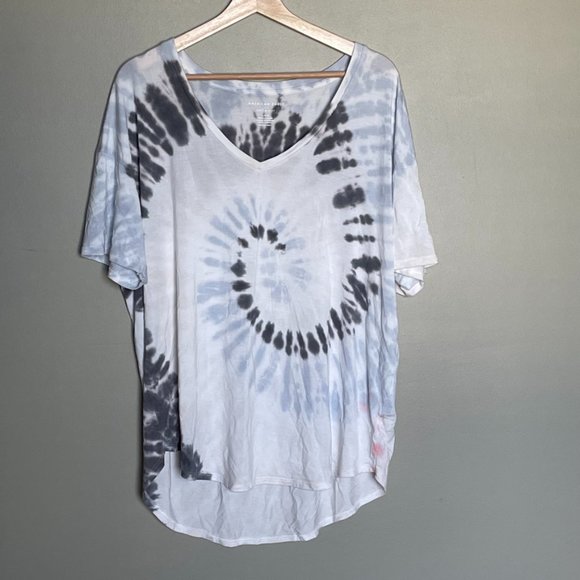 American Eagle soft & sexy blue swirl tie dye short sleeve tee shirt size large